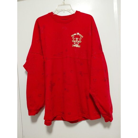 Disneyland Resort Mickey Red Spirit Jersey Happy New Year Adult Unisex XXL - Picture 1 of 10